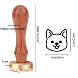 Dog Pattern Ice Stamp Wood Handle Wax Seal Stamp