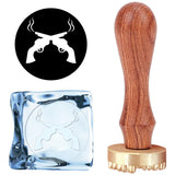 Gun Ice Stamp Wood Handle Wax Seal Stamp