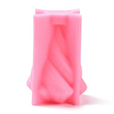 2PCS Twisted Cone Candle Food Grade Silicone Molds, for Scented Candle Making, Hot Pink, 124x90x84mm, Inner Diameter: 80x115mm