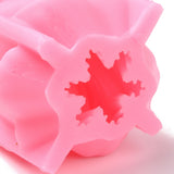 2PCS Twisted Cone Candle Food Grade Silicone Molds, for Scented Candle Making, Hot Pink, 92x64x67mm, Inner Diameter: 60x90mm