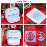 CRASPIRE 4Pcs Metal Winter Cutting Dies Christmas Snow Globe Snowman House Lights Stencil Template for Scrapbook Embossing Album Paper Card Craft Festival Decor, Matte Platinum