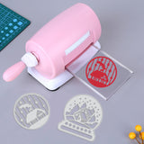 CRASPIRE 4Pcs Metal Winter Cutting Dies Christmas Snow Globe Snowman House Lights Stencil Template for Scrapbook Embossing Album Paper Card Craft Festival Decor, Matte Platinum