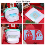 CRASPIRE 4Pcs Metal Fairy Tale Cutting Dies Pumpkin Cart  Princess Castle Gate Stencil Template for Scrapbook Embossing Album Paper Card Craft Festival Decor, Matte Platinum