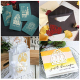 CRASPIRE 4Pcs Metal Fairy Tale Cutting Dies Pumpkin Cart  Princess Castle Gate Stencil Template for Scrapbook Embossing Album Paper Card Craft Festival Decor, Matte Platinum