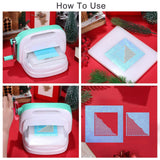 CRASPIRE 4 Pieces Square Hollow Out Background Frame Cutting Dies Metal Corner Lace Die Embossing Stencils for DIY Card Scrapbooking Craft Album Paper Decor