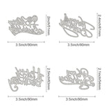 CRASPIRE 4 Pieces Happy Birthday Words Cutting Dies Metal Die Embossing Stencils for DIY Card Scrapbooking Craft Album Paper Decor