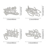 CRASPIRE 4 Pieces Happy Birthday Words Cutting Dies Metal Die Embossing Stencils for DIY Card Scrapbooking Craft Album Paper Decor
