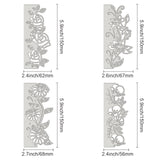 CRASPIRE Carbon Steel Cutting Dies Stencils, for DIY Scrapbooking/Photo Album, Decorative Embossing DIY Paper Card, Flower Pattern, 15x5.2~6.7cm, 4pcs/set