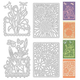 CRASPIRE 4 Pcs Flower Border Frame Metal Cutting Dies Embossing Stencils Template for DIY Card Scrapbooking Craft Album Paper Decor