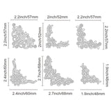 CRASPIRE 6 Pcs 6 Styles Carbon Steel Cutting Dies Stencils, for DIY Scrapbooking/Photo Album, Decorative Embossing DIY Paper Card, Floral Pattern, 1pc/style