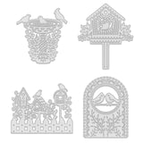 CRASPIRE 4Pcs 4 Styles Carbon Steel Cutting Dies Stencils, for DIY Scrapbooking/Photo Album, Decorative Embossing DIY Paper Card, Mixed Patterns, 1pc/style