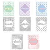 CRASPIRE 4Pcs 4 Styles Carbon Steel Cutting Dies Stencils, for DIY Scrapbooking/Photo Album, Decorative Embossing DIY Paper Card, Matte Platinum Color, 13.4x10.4x0.08cm, 1pc/style