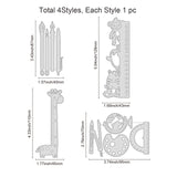 CRASPIRE 4Pcs 4 Style Carbon Steel Cutting Dies Stencils, for DIY Scrapbooking/Photo Album, Decorative Embossing DIY Paper Card, Mixed Patterns, 1pc/style