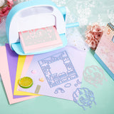 CRASPIRE 2Pcs 2 Style Carbon Steel Cutting Dies Stencils, for DIY Scrapbooking/Photo Album, Decorative Embossing DIY Paper Card, Matte Platinum Color, Baby, Mixed Patterns, 1pc/style