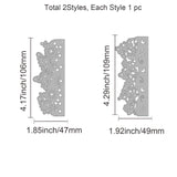 CRASPIRE 2Pcs 2 Style Carbon Steel Cutting Dies Stencils, for DIY Scrapbooking/Photo Album, Decorative Embossing DIY Paper Card, Matte Platinum Color, Butterfly Pattern, 1pc/style