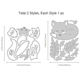 CRASPIRE 2Pcs Foxes Metal Cutting Dies Goldfish Die Cuts