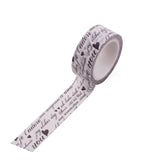 Craspire DIY Scrapbook Decorative Paper Tapes, Adhesive Tapes, with Phrase, White, 15mm, 5m/roll(5.46yards/roll)