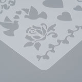 CRASPIRE Plastic Drawing Painting Stencils Templates, Rectangle, Bowknot Pattern, White, 25.5x17.4x0.04cm, 2pc/set