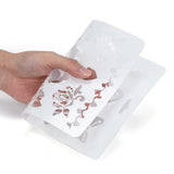 CRASPIRE Plastic Drawing Painting Stencils Templates, Rectangle, Bowknot Pattern, White, 25.5x17.4x0.04cm, 2pc/set