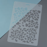 CRASPIRE Plastic Drawing Painting Stencils Templates, Rectangle, Teardrop & Heart Pattern, White, 25.5x17.4x0.04cm