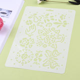 CRASPIRE Plastic Drawing Painting Stencils Templates, Rectangle, White, 25.5x17.4x0.04cm