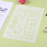 CRASPIRE Plastic Drawing Painting Stencils Templates, Rectangle, White, 25.5x17.4x0.04cm