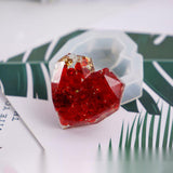 Silicone Molds, Resin Casting Molds, For UV Resin, Epoxy Resin Jewelry Making, Heart, Faceted, White, 56x56x15.5mm, Inner Size: 42x42mm