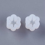 Silicone Molds, Resin Casting Molds, For UV Resin, Epoxy Resin Jewelry Making, Snowflake, White, 8x5mm, Inner Size: 6mm