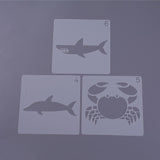 CRASPIRE Children Cartoon Plastic Drawing Stencil, Hollow Hand Accounts Ruler Templat, For DIY Scrapbooking, White, 13x13x0.03cm; about 6pcs/set
