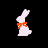 CRASPIRE Bunny Frame Carbon Steel Cutting Dies Stencils, Rabbit with Bowknot for DIY Scrapbooking/Photo Album, Decorative Embossing Paper Card, Matte Platinum, 8.1x4.9x0.08cm