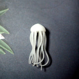 Sealife Model, UV Resin Filler, Epoxy Resin Jewelry Making, Jellyfish, White, 2x0.7cm