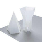 10PCS 2PCS DIY Pentagonal Aromatherapy Candle Silicone & Plastic Molds, for Making Candles, White, 91x88x134mm, Inner Diameter: 80x76mm, 82x85x124mm, Inner Diameter: 80x73mm, 2pcs/set