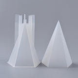 10PCS 2PCS DIY Pentagonal Aromatherapy Candle Silicone & Plastic Molds, for Making Candles, White, 91x88x134mm, Inner Diameter: 80x76mm, 82x85x124mm, Inner Diameter: 80x73mm, 2pcs/set