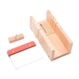 1 Set Bamboo Loaf Soap Cutter Tool Sets, Rectangular Soap Mold with Wood Box, Stainless Steel Straight Cutter, for Handmade Soap Making Supplies, BurlyWood, 24.8x11.6x8.35cm, 3pcs/set