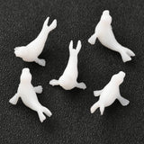 3D Resin Model, UV Resin Filler, Epoxy Resin Jewelry Making, Sea Lion, White, 19x12.5x9mm