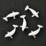 3D Resin Model, UV Resin Filler, Epoxy Resin Jewelry Making, Whale Shaped, White, 19x9.5x5mm