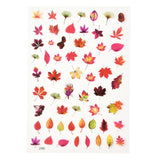 Craspire Plastic Self Adhesive Stickers, Plant Pattern, Leaf Pattern, 15x10.5x0.01cm, 10sheets/set