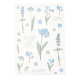 Craspire Plastic Self Adhesive Stickers, Flower Pattern, Light Sky Blue, 15x10.5x0.01cm, 10sheets/set