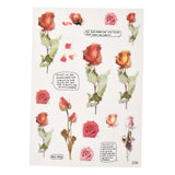 Craspire Plastic Self Adhesive Stickers, Flower Pattern, Salmon, 15x10.5x0.01cm, 10sheets/set