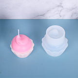 3 PCS Cup Cake DIY Candle Silicone Molds Making, for UV Resin, Epoxy Resin Jewelry Making, White, 6.1x6.6cm, Inner Diameter: 3.8cm