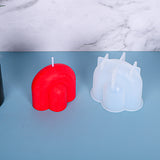 3 PCS DIY Candle Silicone Molds Making, for UV Resin, Epoxy Resin Jewelry Making, White, 7.6x5.2x6.6cm, Inner Diameter: 4.5x6.5cm