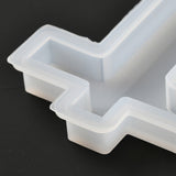 3PCS DIY Candle Silicone Molds Making, for UV Resin, Epoxy Resin Jewelry Making, Number, White, 13.4x6.85x1.3cm