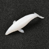 Whale Shaped Plastic Decorations, for DIY Silicone Molds, White, 33.5x12x7mm, Box: 40x34.5x18.5mm
