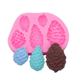 DIY Christmas Pine Cone Silicone Molds, for DIY Cake Decoration, UV Resin & Epoxy Resin Jewelry Making, Hot Pink, 68x101x14mm, Inner Diameter: 24~50x15~32mm