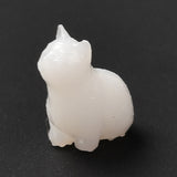 3D Resin Model, UV Resin Filler, Epoxy Resin Jewelry Making, Cat, White, 9x6x10.5mm