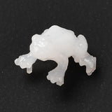 3D Resin Model, UV Resin Filler, Epoxy Resin Jewelry Making, Frog, White, 6.5x7x4mm