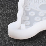 Easter Theme DIY Pendant Silicone Mold, Resin Casting Molds, for UV Resin, Epoxy Resin Jewelry Making, Dwarfs, White, 67x41x6mm, Hole: 2.5mm