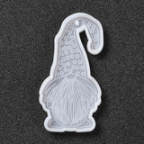 Easter Theme DIY Pendant Silicone Mold, Resin Casting Molds, for UV Resin, Epoxy Resin Jewelry Making, Dwarfs, White, 80x45x6mm, Hole: 2.5mm