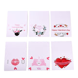 Craspire Rectangle Paper Greeting Cards, with Rectangle Envelope and Flat Round Self Adhesive Paper Stickers, Valentine's Day Wedding Birthday Invitation Card, Mixed Patterns, 198x149x0.3mm