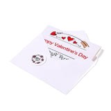 Craspire Rectangle Paper Greeting Cards, with Rectangle Envelope and Flat Round Self Adhesive Paper Stickers, Valentine's Day Wedding Birthday Invitation Card, Mixed Patterns, 198x149x0.3mm